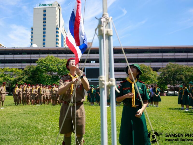 กิจกรรมค่ายสามัคคีสี่เหล่า พิธีเปิดกอง ประจำปี 2569 ของนักเรียนชั้นมัธยมศึกษาปีที่ 2 วันพุธที่ 27 พฤษภาคม 2569